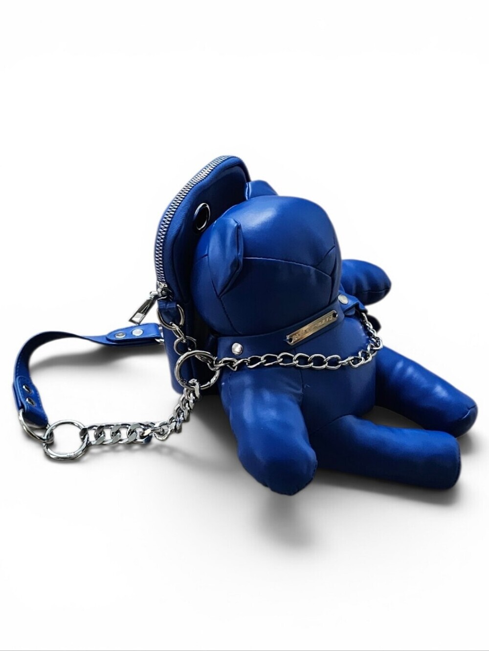 Blue Teddy Bear Mini Bag Chain Purse
